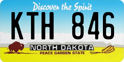 ND license plate KTH846