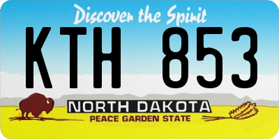 ND license plate KTH853