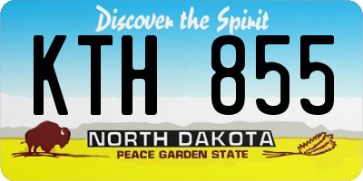 ND license plate KTH855
