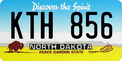ND license plate KTH856