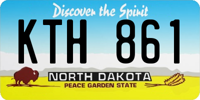 ND license plate KTH861