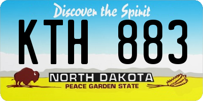 ND license plate KTH883