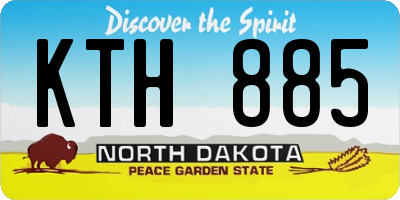 ND license plate KTH885