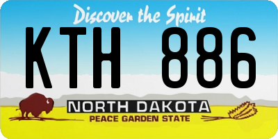 ND license plate KTH886