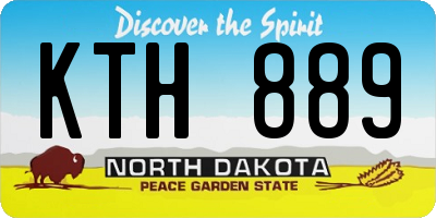 ND license plate KTH889
