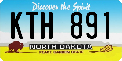 ND license plate KTH891