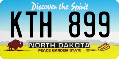 ND license plate KTH899