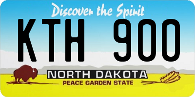 ND license plate KTH900