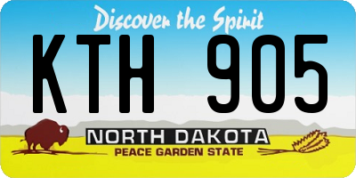 ND license plate KTH905