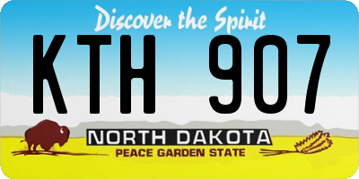 ND license plate KTH907