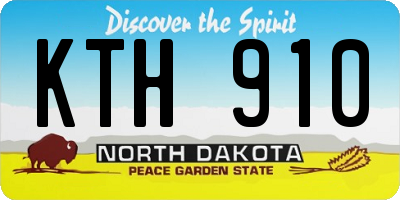 ND license plate KTH910