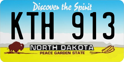 ND license plate KTH913
