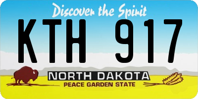 ND license plate KTH917