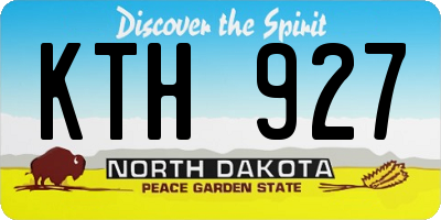 ND license plate KTH927