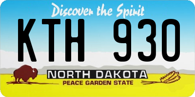 ND license plate KTH930