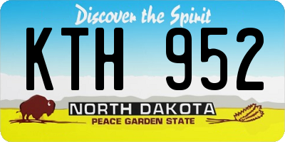 ND license plate KTH952