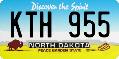ND license plate KTH955