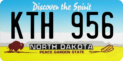 ND license plate KTH956
