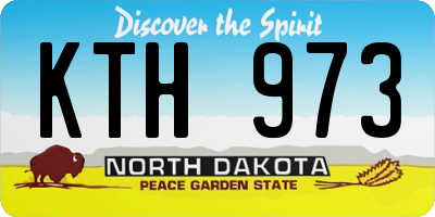 ND license plate KTH973