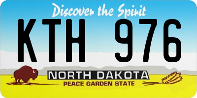 ND license plate KTH976