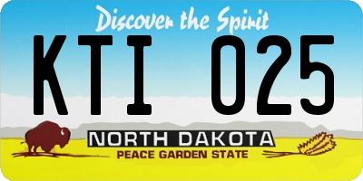 ND license plate KTI025