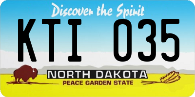 ND license plate KTI035