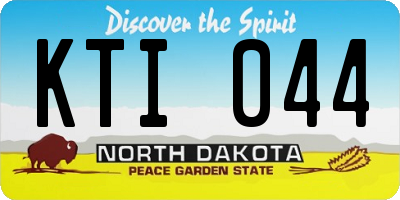 ND license plate KTI044