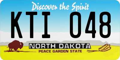 ND license plate KTI048