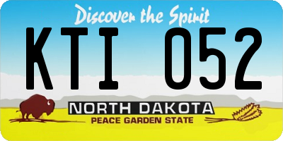 ND license plate KTI052