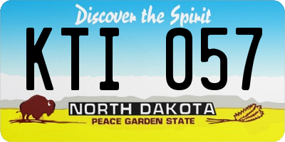 ND license plate KTI057