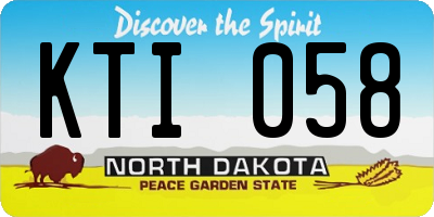 ND license plate KTI058