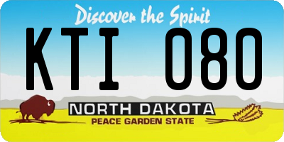 ND license plate KTI080