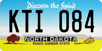 ND license plate KTI084