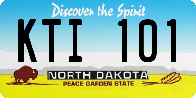 ND license plate KTI101