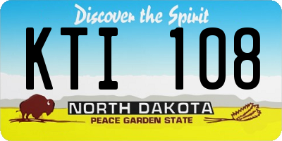 ND license plate KTI108