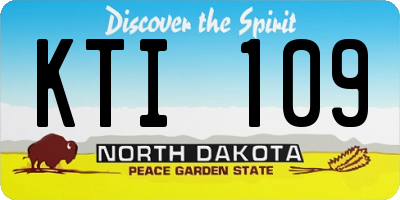 ND license plate KTI109