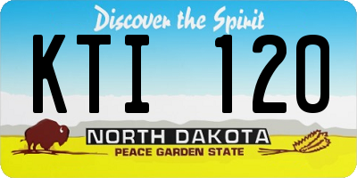 ND license plate KTI120