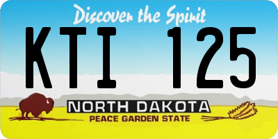 ND license plate KTI125