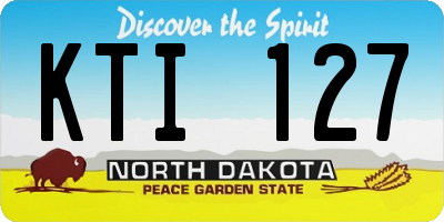 ND license plate KTI127