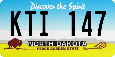 ND license plate KTI147