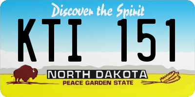 ND license plate KTI151