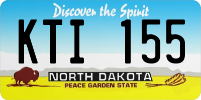 ND license plate KTI155