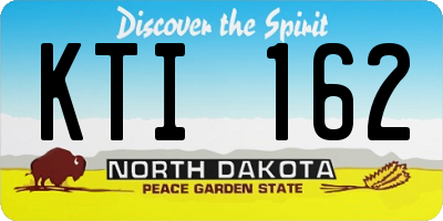 ND license plate KTI162