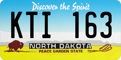 ND license plate KTI163