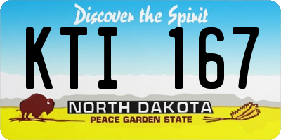 ND license plate KTI167