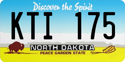 ND license plate KTI175