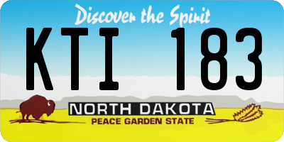 ND license plate KTI183
