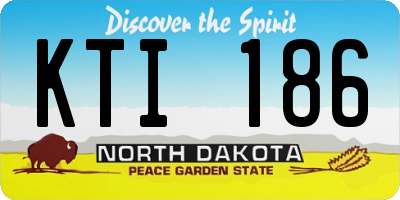 ND license plate KTI186