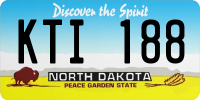 ND license plate KTI188