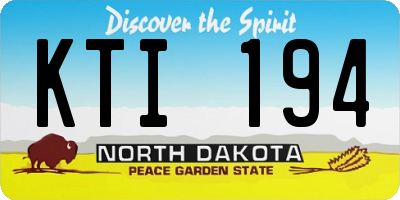 ND license plate KTI194